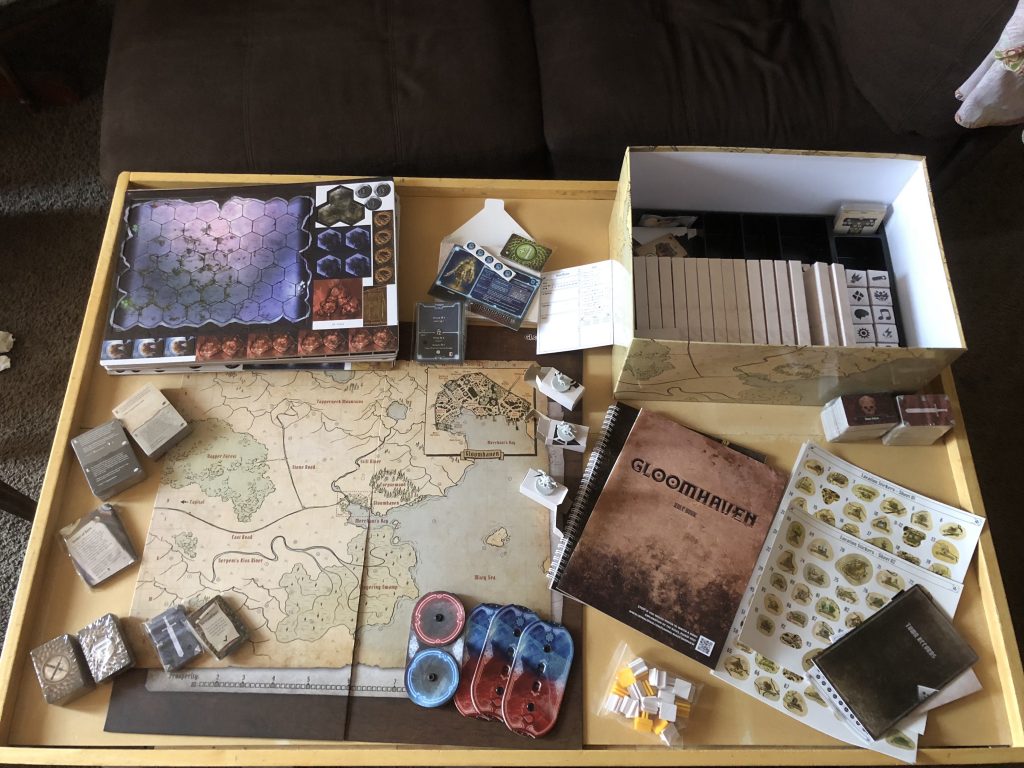 The Gloomhaven boardgame unboxed