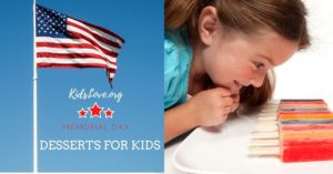 Kid staring at popsicle desserts on Memorial Day