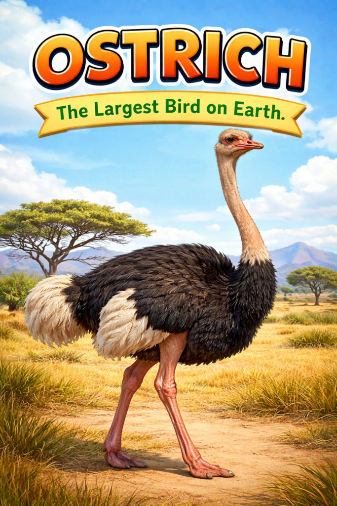 Image of an Ostrich, the largest bird on earth