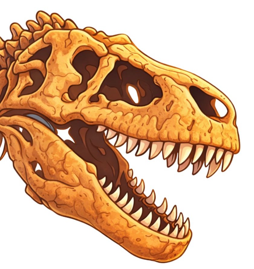Tyrannosaurus rex skull fossil